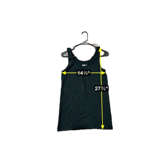 Merona Womens XXL Black Basic Tank Top Cotton Blend Casual Sleeveless Scoop Neck - Picture 6 of 9